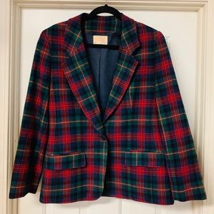 Beautiful Pendleton Plaid Christmas Blazer